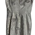 Rickie Freeman Teri Jon Silver Gray Floral Jacquard Applique Evening Gown Size 4 Photo 11