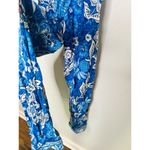 Farm Rio  Blue Floral Pattern Full of Flowers Tapered Fit Jumpsuit Size XS Photo 8