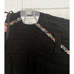 Joe Browns Hit The Beach Wide Leg Elastic Waist Crinkle Pant W/ Pom Poms Size M Black Size M Photo 5