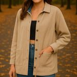 American Vintage American-vintage Women's Cream and Tan Jacket Photo 0