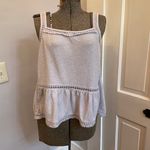 J.Crew Point Sur Embroidered Trim Blue Tank - Size Medium Photo 1