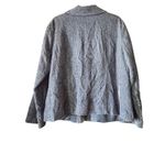 J.Jill Embroidered Floral velvet quilted Blue Blazer Jacket, Women's Size L Size L Photo 2