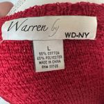 Vintage Red White Preppy Nautical Rope Belted Tunic Sweater East Coast Sz Large Photo 2