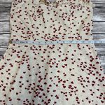 Unbranded Women's Sleeveless Sweetheart Heart Dress Cream Red S SM Small Ruffles Photo 9