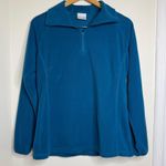 Columbia Fleece Quarter Zip Pullover Jacket Top Women’s Size Large Teal Blue Photo 0