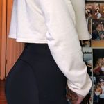 Pretty Little Thing cream crop half zip top Photo 0