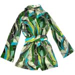 L'Agence  Arabell Romper Sea Green Swirl Chiffon Belted Women's Size 0 NWT Photo 3