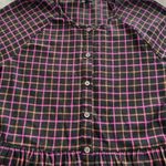 Madewell  plaid flannel pink black raglan button front shirt dress w/pockets 0 Photo 12