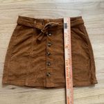 American Eagle Corduroy Button-Front Skirt Camel Brown Super Stretch Size 2 Photo 4
