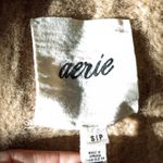 Aerie  Buttercream Ribbed Crew Sweater‎ Tan Textured Knit Pullover Women's Small Photo 5