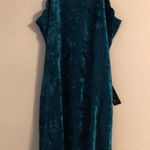 BCX NEW Velvet Dress Teal Dress with side pockets size S Photo 1