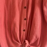 Abercrombie & Fitch ✨ Pink Front Tie Sz Medium Top Thermal✨ Photo 5