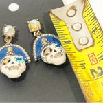 Betsey Johnson  Sugar Skull Pirate Earrings Jeweled Jewelry‎ Photo 3