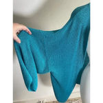 Chico's Women's Blue Oversized Batwing Sleeve Open Front Cardigan Sweater XXL 129 Photo 3