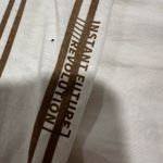 Denim & Flower Denim Flower Ricky Singh Mens Sz: L White & Tan Vertical Striped Crew Neck Tee. Photo 5