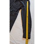 Who What Wear Sheath Dress Black White Pinstriped Long Sleeves Button down small Photo 12