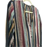 Rails Beaux Blouse Varadero Striped Button Front Metallic Thread Peplum Top SM Photo 6