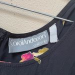 Vintage 90s Carol Anderson Floral Rayon Maxi Dress Black Size M Photo 3