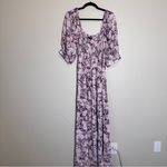 Something Navy  Pink Purple Floral Smocked Maxi Dress Womens XL Boho Casual Photo 5