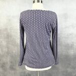 Liz Claiborne  Womens Mesh Top Small Geometric Flowy Retro Mod Preppy Retro Y2K‎ Photo 4