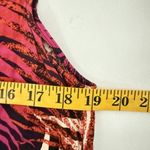 Beach Lunch Lounge Dress Womens Lg Tiered Palm Leaves Tassels Resort Tropical Pink Photo 7