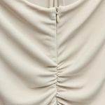 ZARA  dress gown fitted maxi bodycon Gray Halter formal evening wedding  Photo 18