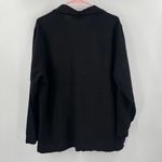 Eileen Fisher  Cardigan Size Large One Button Closure Linen Rayon Blend Black Photo 1