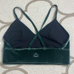 Beyond Yoga  VIP Long Line Bra forest green velvet crisscross bra, size medium Photo 7