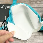 Skye Turquoise Green White Chevron Push Up Halter Underwire Bikini Top NWT Small Photo 5