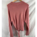 WAYF NWT  Where Are You From Mock Neck Tie Waist Sweater Blush Pink L Photo 4