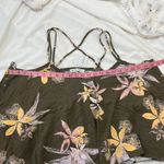 Free People FP we the free tank top army green with pastel floral print size L NWT Photo 6