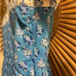 J.Crew Factory Blue and White Square Neck Floral Block Print Tiered Sundress 14 Photo 4