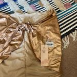Oh Polly NWT  Swim Gold Metallic Wrap Cover Skirt M Photo 4