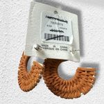 Free People  See If I Care Suede Hoops in Tan Brown Earrings Bohemian Western NWT Photo 4