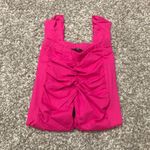 ZARA Trafaluc MEDIUM Hot Pink Leggings Pull On Pants Stretch Ruched Front Photo 10