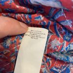 Lucky Brand  Womens Pink Red Blue Floral Print Cold Shoulder Blouse Top Sz L Photo 5