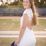 Lulus White  Graduation Dress Lace Open Back Photo 1