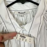 Madewell NWT Shirred Bubble-Sleeve Button-Up Shirt - Size: Medium Photo 2