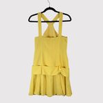 Black Halo Womens Dress Yellow Adalyn Halter Mini Drop Waist Box Pleat Size 2 Photo 2