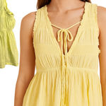 American Eagle Outfitters Light Yellow Ruffled Babydoll Top L Photo 0