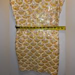 Iridescent Vintage Hand Sequined Beaded Embellished Stretch Dress New Years Eve Gold Size XS Photo 10
