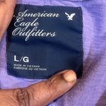 American Eagle  Purple Peace Love Graphic Long Sleeve Tee Women Large Y2K Photo 2