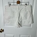 AGOLDE Organic Cotton High Rise White Parker Long Jean Shorts Dough 33 Photo 3
