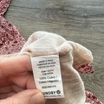 Sundry  Red Floral Long Sleeve Cotton Dress Size medium‎ Photo 6