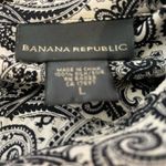Banana Republic  Black and White Paisley Button Down Shirt Photo 3