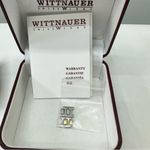Wittnauer swiss wrist watch women's with original burgundy box Silver Photo 3