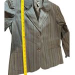 Rafaella Black Rainbow Pin Stripe 3/4 Sleeve 2 Button Stretch Blazer 8 NWT Photo 7