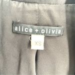 Alice + Olivia  Black Sleeveless Wool Silk Blend Tuxedo Button Front Blazer Photo 3