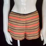 Scotch & Soda Maison Scotch Nomade Tan, Black, & Pink Striped Shorts (P) Photo 4
