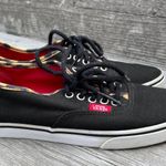 Vans Black low top sneakers with animal print trim 6.5 Photo 3